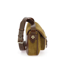 Charger l'image dans la galerie, Sac le NEW FLAV EN Velours Tobacco et Cuir Nutella