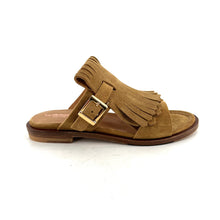Charger l'image dans la galerie, Sandale Large Patte Frangée en Daim Sable