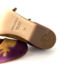 Charger l'image dans la galerie, Ballerine Double Bride en Daim Sable et Violet