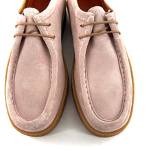 Charger l'image dans la galerie, Chaussure Lacets Semelle Gomme en Daim Rose