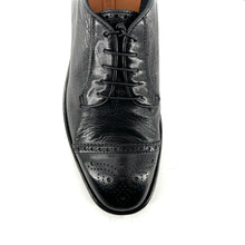 Charger l'image dans la galerie, Derby Bout Fleuri en Cuir Noir Ultra-Souple