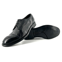 Charger l'image dans la galerie, Derby Bout Fleuri en Cuir Noir Ultra-Souple