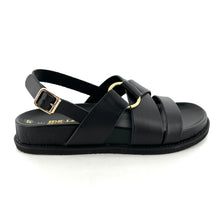 Charger l'image dans la galerie, Sandale Semelle Épaisse en Cuir Noir