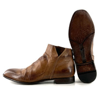 Charger l'image dans la galerie, Boots Zippé Arrière en Cuir Patiné Fango