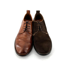 Load image into Gallery viewer, Derby en Cuir Patiné Cognac