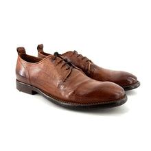 Load image into Gallery viewer, Derby en Cuir Patiné Cognac