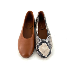 Charger l'image dans la galerie, Ballerine ÉGLANTINE en Cuir Camel
