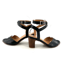Charger l'image dans la galerie, Sandale à Talon Bride Cheville en Cuir Noir