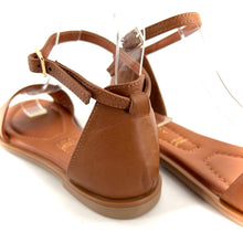 Charger l'image dans la galerie, Sandale Bride Cheville Talon Habillé en Cuir Camel
