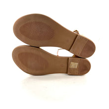 Charger l'image dans la galerie, Sandale Bride Cheville Talon Habillé en Cuir Doré