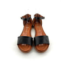 Charger l'image dans la galerie, Sandale Talon Habillé Bride Cheville en Cuir Noir