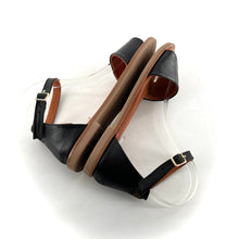 Charger l'image dans la galerie, Sandale Talon Habillé Bride Cheville en Cuir Noir