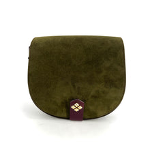 Charger l'image dans la galerie, Sac LE MAMOUR en Velours Leccio et Cuir Bordeaux