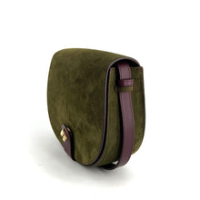 Charger l'image dans la galerie, Sac LE MAMOUR en Velours Leccio et Cuir Bordeaux