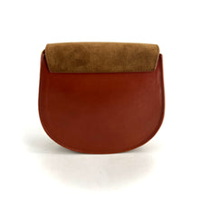 Charger l'image dans la galerie, Sac LE MAMOUR en Velours Caramel et Cuir Tobacco