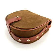 Charger l'image dans la galerie, Sac LE MAMOUR en Velours Caramel et Cuir Tobacco