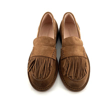 Charger l'image dans la galerie, Mocassin Patte Frangée en Daim Marron