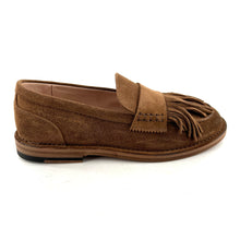 Charger l'image dans la galerie, Mocassin Patte Frangée en Daim Marron