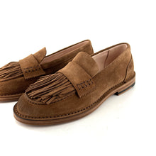 Charger l'image dans la galerie, Mocassin Patte Frangée en Daim Marron