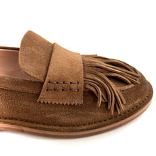 Charger l'image dans la galerie, Mocassin Patte Frangée en Daim Marron