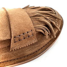 Charger l'image dans la galerie, Mocassin Patte Frangée en Daim Marron