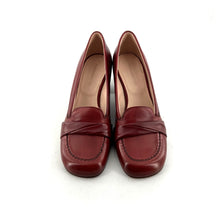 Charger l'image dans la galerie, Mocassin Petit Talon Trotteur en Cuir Brique