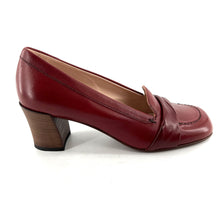 Charger l'image dans la galerie, Mocassin Petit Talon Trotteur en Cuir Brique