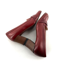 Charger l'image dans la galerie, Mocassin Petit Talon Trotteur en Cuir Brique