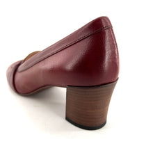 Charger l'image dans la galerie, Mocassin Petit Talon Trotteur en Cuir Brique