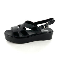 Charger l'image dans la galerie, Sandale Semelle Épaisse en cuir Noir