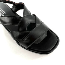 Charger l'image dans la galerie, Sandale Semelle Épaisse en cuir Noir