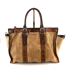 Charger l'image dans la galerie, Sac GLAMOUR BUCKLE en Paille Enduite Brown Tea