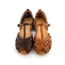 Charger l'image dans la galerie, Sandale Tressée en Cuir Camel