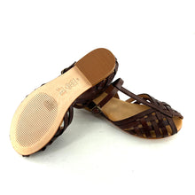 Charger l'image dans la galerie, Sandale Tressée en Cuir Marron