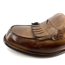 Load image into Gallery viewer, Mocassin Patte Frangée en Cuir Corteccia