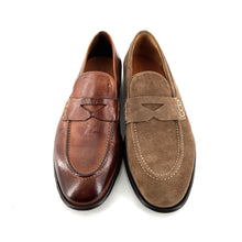 Load image into Gallery viewer, Mocassin en Cuir Cognac Veiné