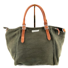 Charger l'image dans la galerie, Sac CITY EASY en Toile Kaki et Finitions Cuir