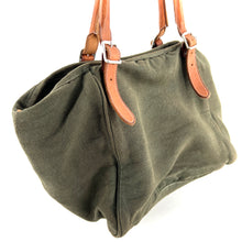 Charger l'image dans la galerie, Sac CITY EASY en Toile Kaki et Finitions Cuir
