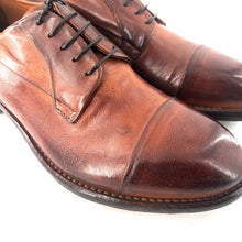 Load image into Gallery viewer, Derby en Cuir Cognac Veiné