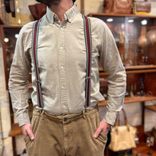 Load image into Gallery viewer, Bretelles à Rayures Bordeaux Beige Bleu et Marron