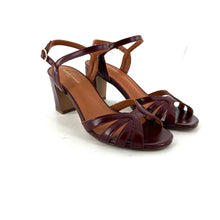 Charger l'image dans la galerie, Sandale VIVIANE en Cuir Bordeaux