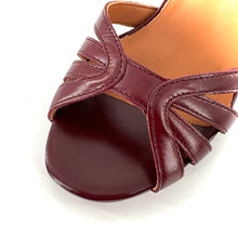 Charger l'image dans la galerie, Sandale VIVIANE en Cuir Bordeaux