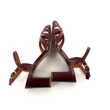 Charger l'image dans la galerie, Sandale VIVIANE en Cuir Bordeaux