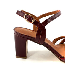 Charger l'image dans la galerie, Sandale VIVIANE en Cuir Bordeaux