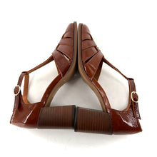 Charger l'image dans la galerie, Babies à Talon BÉATRICE en Cuir Verni Cognac