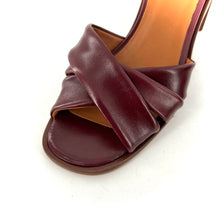 Charger l'image dans la galerie, Sandale à Talon Trotteur ANTONELLA en Cuir Bordeaux