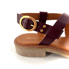 Charger l'image dans la galerie, Sandale MAÉ en Cuir Bordeaux et Semelle Crêpe