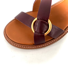 Charger l'image dans la galerie, Sandale MAÉ en Cuir Bordeaux et Semelle Crêpe