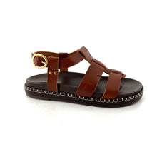 Charger l'image dans la galerie, Sandale FAUSTINE en Cuir Camel