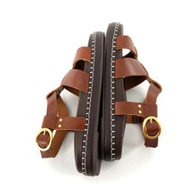 Charger l'image dans la galerie, Sandale FAUSTINE en Cuir Camel